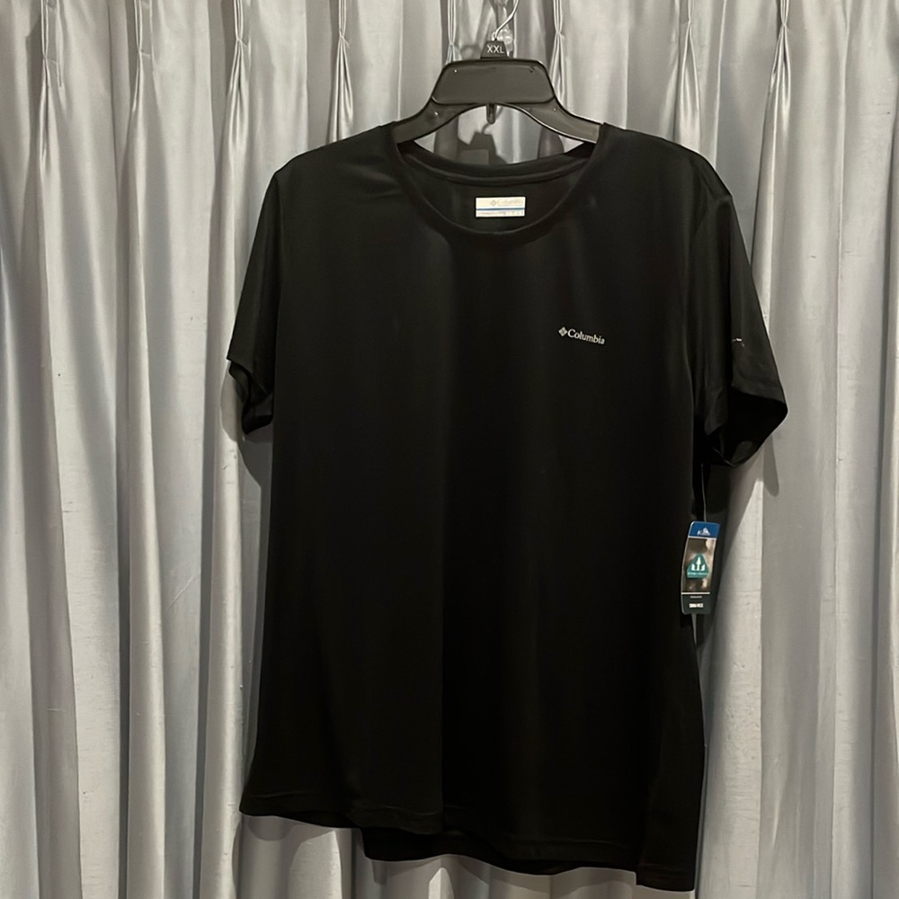 NWT Columbia Women’s Hike Short Sleeve Crew Shirt Black Size XXL Omni-Wick Layer